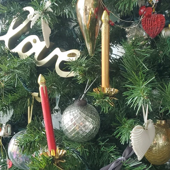 Vintage | Holiday | Vintage Glass Clip On Candle Christmas Tree